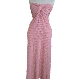 Elegant Pink Strapless Dress